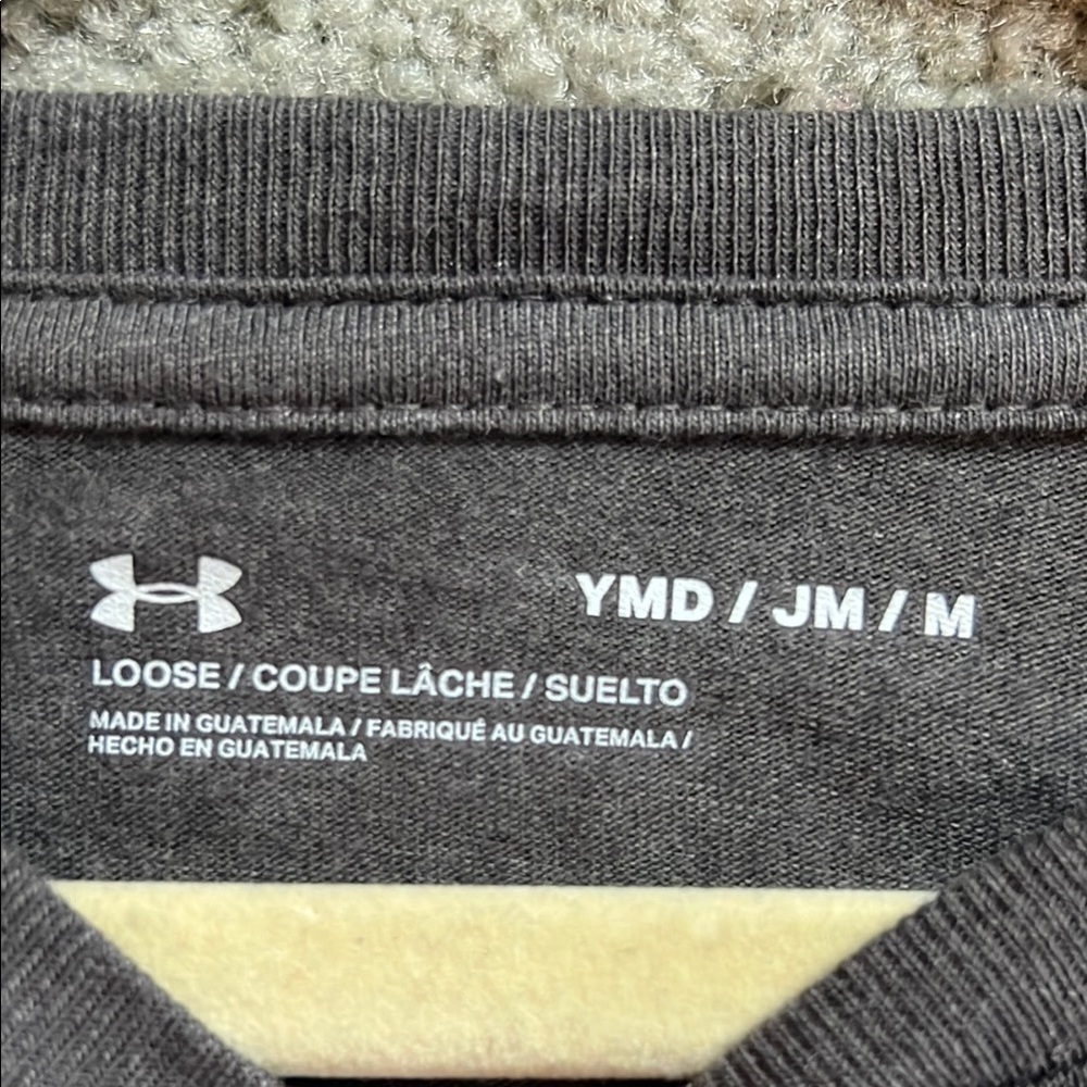 US Open Tennis Under Armour Gray Long Sleeve Tee with Blue Print- unisex - Picture 2 of 5